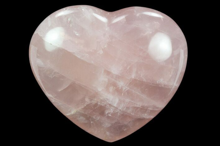 Polished Rose Quartz Heart - Madagascar #129020
